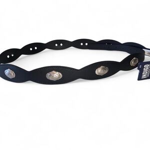 Women’s Black Synthetic Leather Belt with Conchos Size 2x (18-20)